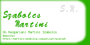 szabolcs martini business card